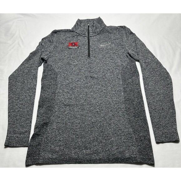 Dos Equis Nike Golf Dri-Fit Pullover Long Sleeve 1/4 Zip Shirt Grey 728767 - Picture 2 of 10